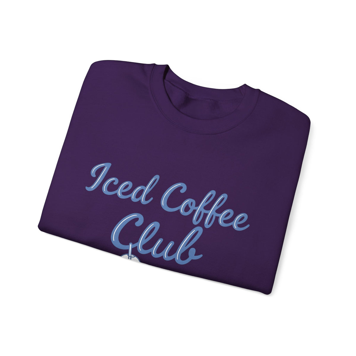 Iced Latte Glass Sweatshirt Coffee Cuisine Gift Women Fun Sweatshirt Glassware Sweatshirt Coffee Fan Java Graphic Illustration Clean Fingers Sweatshirt