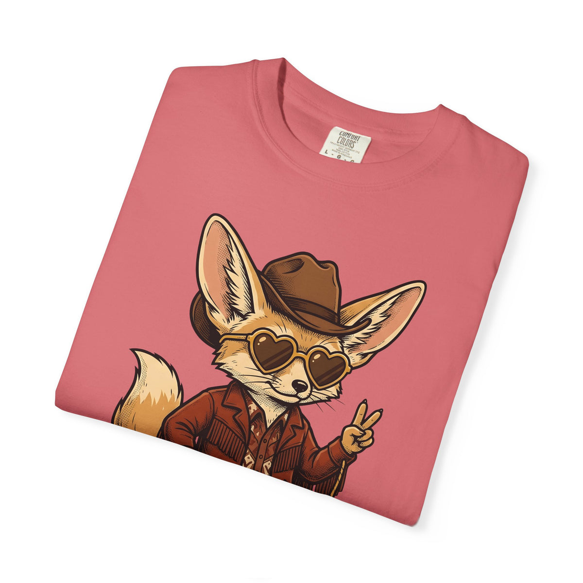 Fennec Fox Cowboy T-Shirt Cowgirl Western Gift Women Vintage T-Shirt Desert Fox T-Shirt Rodeo Fan Retro T-Shirt Western Graphic Hand Drawn