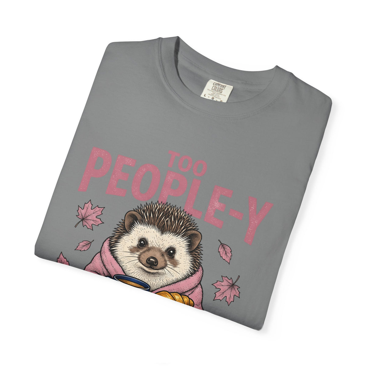 Porcupine Latte T-Shirt Introvert Wildlife Gift Women Adorable T-Shirt Latte Art T-Shirt Introvert Fan Cute T-Shirt Animal Graphic Sketch Fall