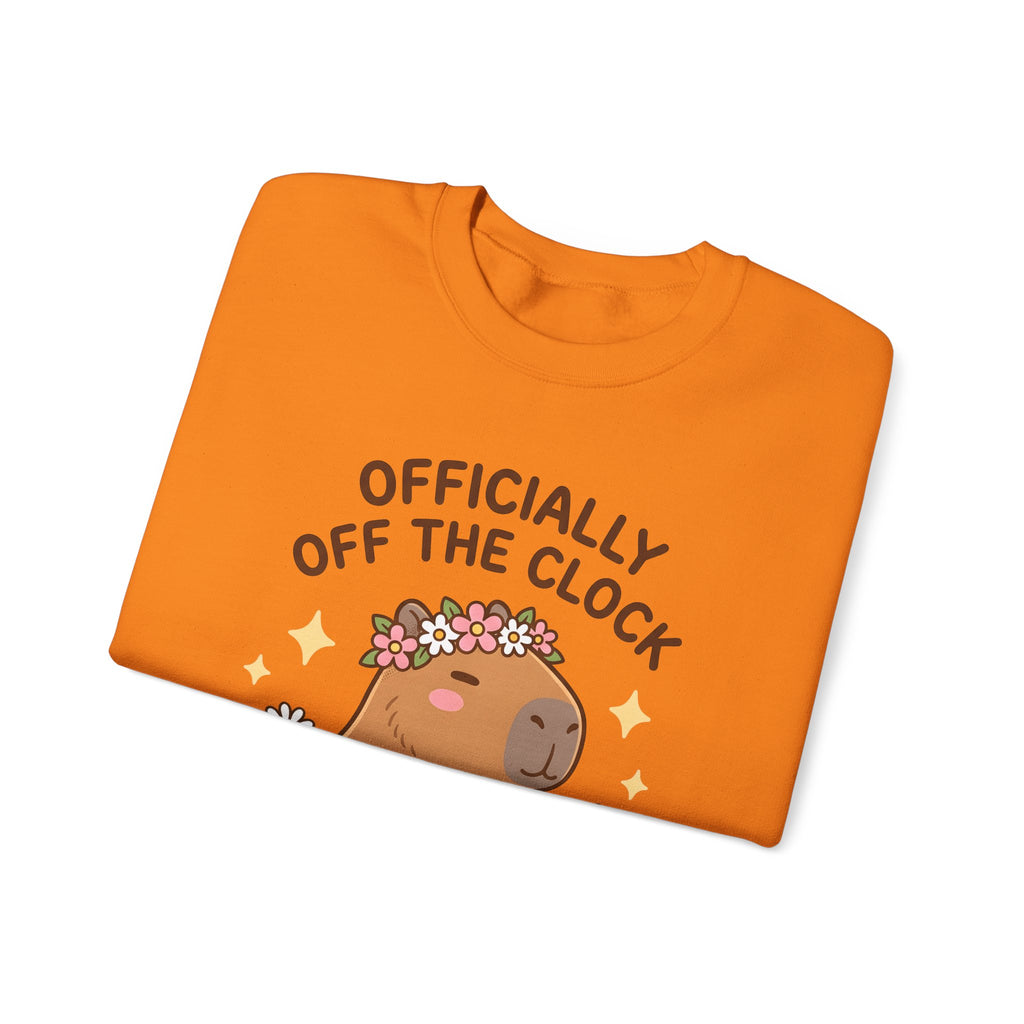 Capybara Coffee Sweatshirt Nurses Animal Gift Women Cute Sweatshirt Coffee Sweatshirt Nurse Enthusiast Adorable Sweatshirt Wildlife Graphic Cartoon Daisies