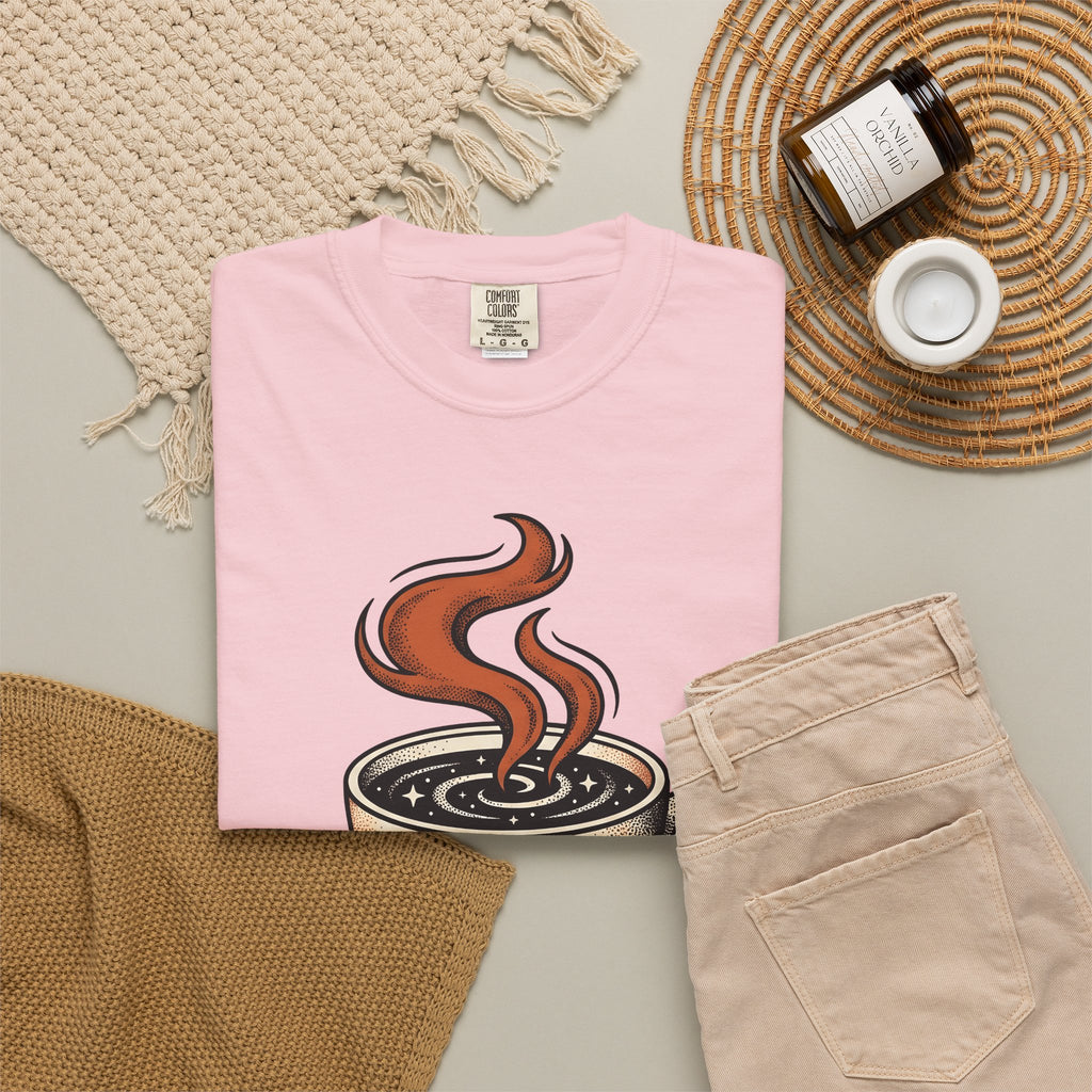 Coffee T-Shirt T-Shirt Boho Chic Espresso Gift Women Retro T-Shirt T-Shirt T-Shirt Bohemian Fan Vintage T-Shirt Coffee Graphic Sketch Sparkles T-Shirt