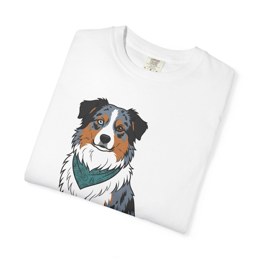 Australian Shepherd T-Shirt Dog Pet Gift Women Cartoon T-Shirt Blue Heeler T-Shirt Dog Fan Aussie Graphic Dog Design Vintage Bandana T-Shirt